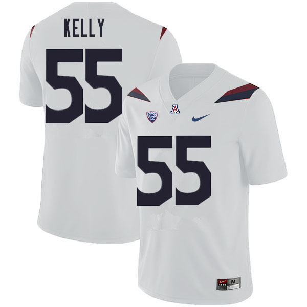 Men #55 Chandler Kelly Arizona Wildcats College Football Jerseys Sale-White - Click Image to Close